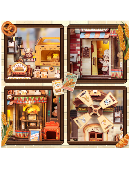 Cutebee Miniature House Bread Factory con 572 piezas
