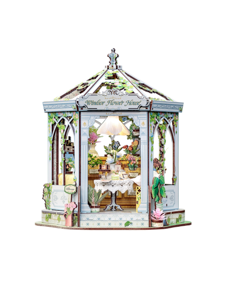 Cutebee Miniature House Windsor Flower House con 235 piezas