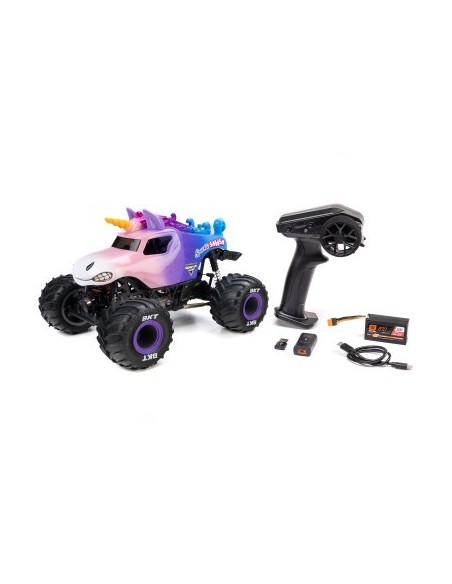 Losi 1-18 Mini LMT Sparkle Smash 2S 4X4 RTR Brushed Monster Truck (Battery & Charger Included)