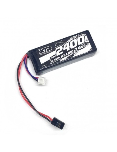 BATERIA RECEPTOR LIPO PLANA 7,4V 2400 Mah 16,5X31,5X85