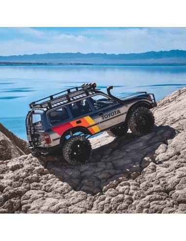 COCHE CRAWLER 1/10 TOYOTA LAND CRUISER 80 RS GRIS FMS