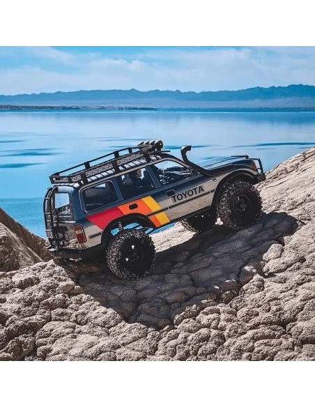 COCHE CRAWLER 1/10 TOYOTA LAND CRUISER 80 RS GRIS FMS