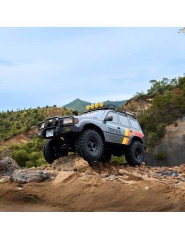 COCHE CRAWLER 1/10 TOYOTA LAND CRUISER 80 RS GRIS FMS