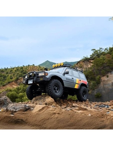 COCHE CRAWLER 1/10 TOYOTA LAND CRUISER 80 RS GRIS FMS
