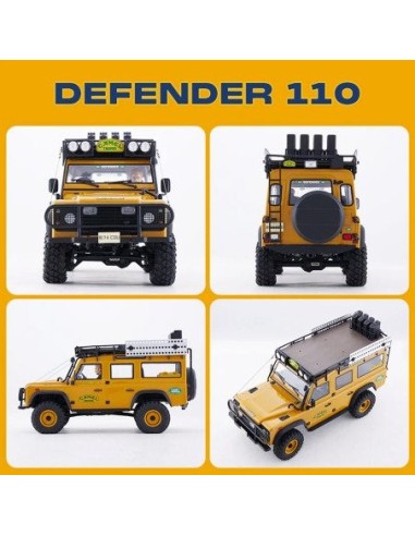 COCHE LAND ROVER 1/10 DEFENDER RS AMARILLO FMS