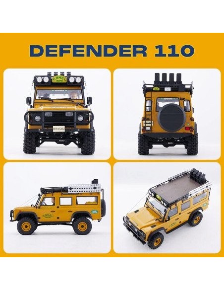 COCHE LAND ROVER 1/10 DEFENDER RS AMARILLO FMS