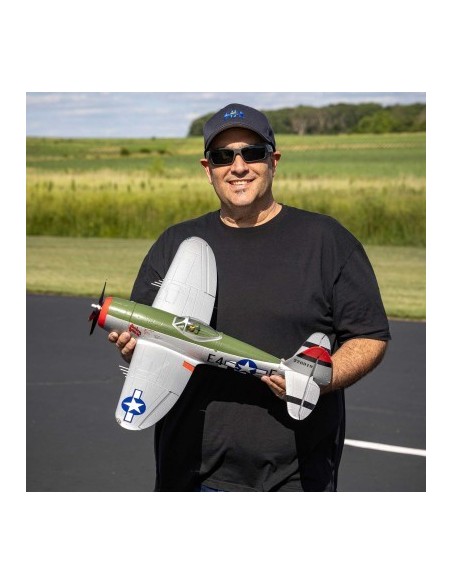 E-flite Micro P-47 Thunderbolt 625mm BNF Basic with AS3X+ and SAFE Select