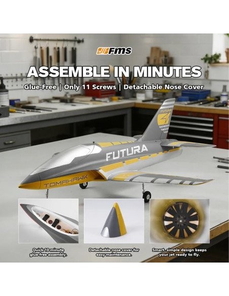 AVION EDF FUTURA 64MM AMARILLO PNP FMS