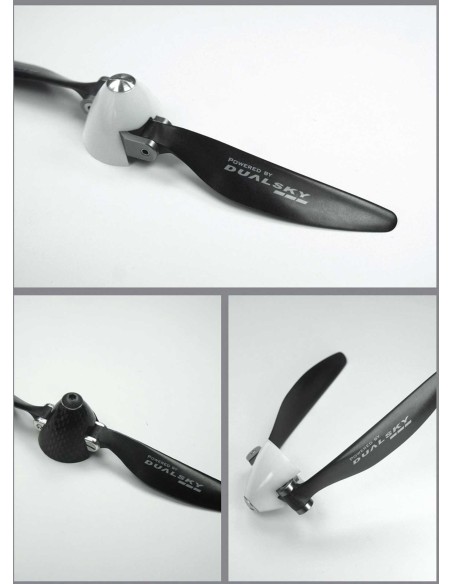 Hélice plegable Dualsky DFP 8560 de 8,5 x 6,0 pies, tipo "Dragonfly", 1 par