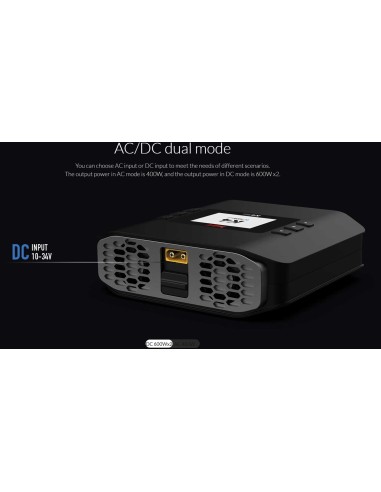 Cargador inteligente ISDT K4 AC/DC 1-8S / 2x 20A 2x 600W