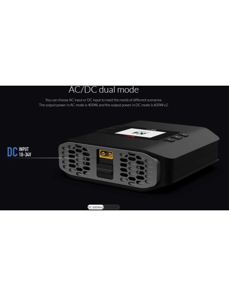 Cargador inteligente ISDT K4 AC/DC 1-8S / 2x 20A 2x 600W