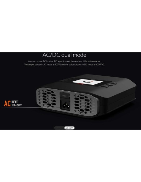 Cargador inteligente ISDT K4 AC/DC 1-8S / 2x 20A 2x 600W