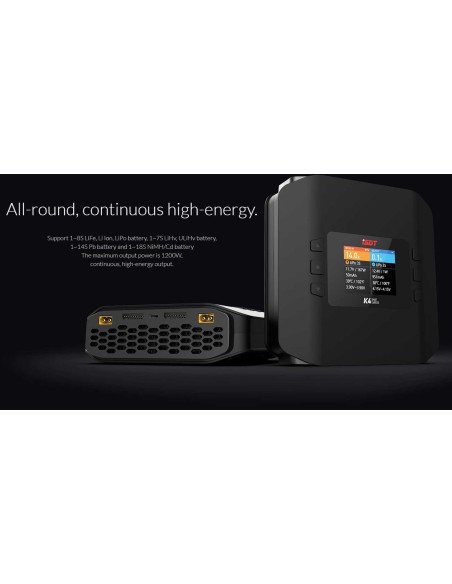 Cargador inteligente ISDT K4 AC/DC 1-8S / 2x 20A 2x 600W