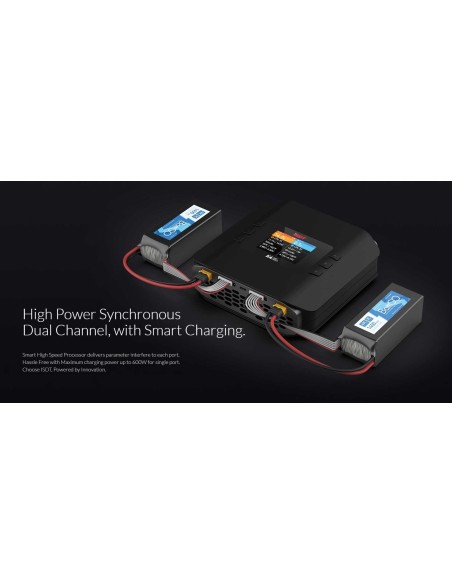 Cargador inteligente ISDT K4 AC/DC 1-8S / 2x 20A 2x 600W