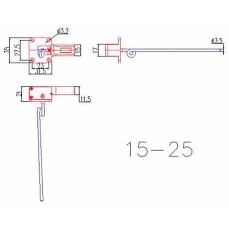 Tren retráctil eléctrico triciclo para .25