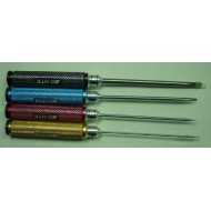 Set de 4 destornilladores planos(4size, 0.4/2,0.5/3,0.5/4,0.9/6m